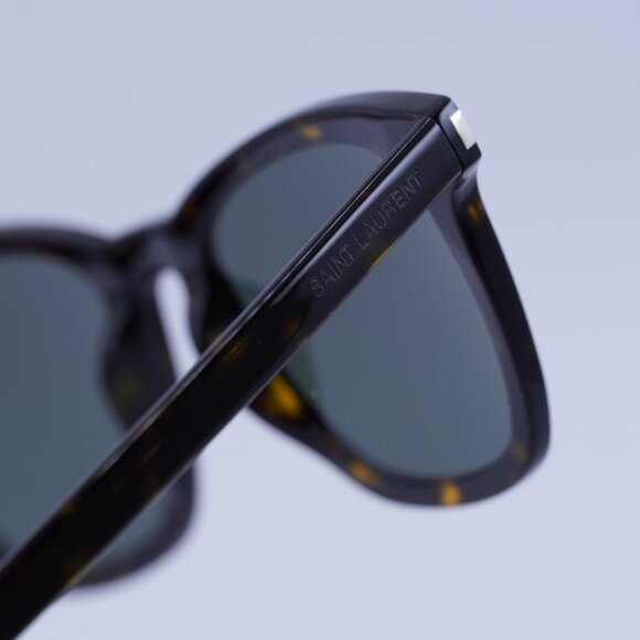 Saint Laurent SL716 SLIM 002 Sunglasses Havana Square Frame, Grey Lenses - Picture 5 of 11